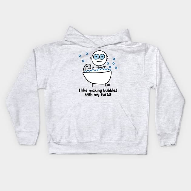 FART BUBBLES Kids Hoodie by toddgoldmanart